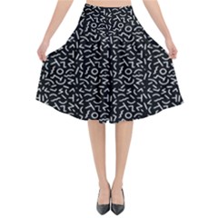 Abstract Art  Flared Midi Skirt by ValentinaDesign