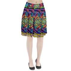 Eye Of The Rainbow Pleated Skirt by WolfepawFractals