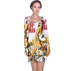 Attack Of The 50 Ft Woman Long Sleeve Nightdress by Valentinaart