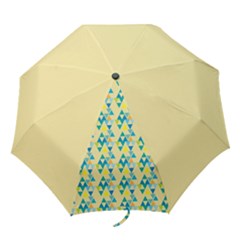 Colorful Triangle Pattern Folding Umbrellas by berwies