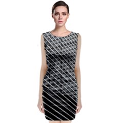 Abstract Architecture Pattern Sleeveless Velvet Midi Dress by Nexatart