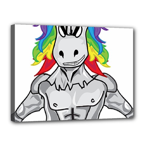Angry Unicorn Canvas 16  X 12  by KAllan