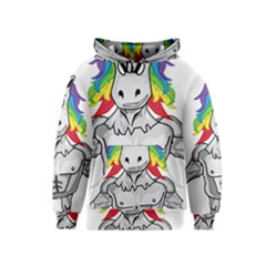 Angry Unicorn Kids  Pullover Hoodie by KAllan