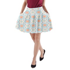 Star Sign Plaid A-line Pocket Skirt by Mariart