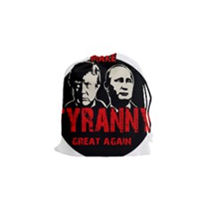 Make Tyranny Great Again Drawstring Pouches (small)  by Valentinaart