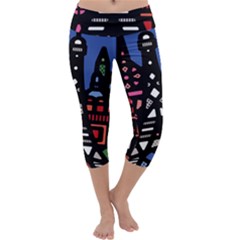 7 Wonders World Capri Yoga Leggings by Mariart