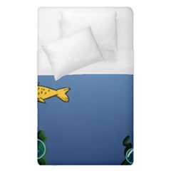 Water Bubbles Fish Seaworld Blue Duvet Cover (single Size) by Mariart