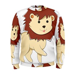 Happy Cartoon Baby Lion Men s Sweatshirt by Catifornia