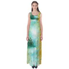 Turquoise River Empire Waist Maxi Dress by digitaldivadesigns
