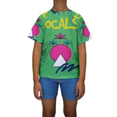 Behance Feelings Beauty Local Polka Dots Green Kids  Short Sleeve Swimwear by Mariart