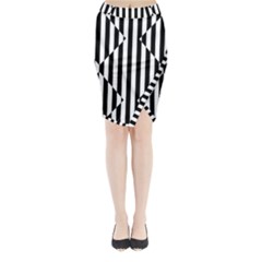 Optical Illusion Inverted Diamonds Midi Wrap Pencil Skirt by Mariart
