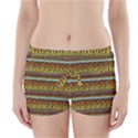 Bohemian Fabric Pattern Boyleg Bikini Wrap Bottoms View1