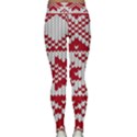 Crimson Knitting Pattern Background Vector Classic Yoga Leggings View2