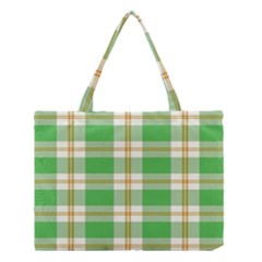 Abstract Green Plaid Medium Tote Bag by BangZart