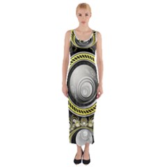 A Cautionary Fractal Cake Baked For Glados Herself Fitted Maxi Dress by jayaprime