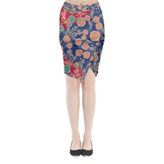 Floral Seamless Pattern Vector Texture Midi Wrap Pencil Skirt by BangZart