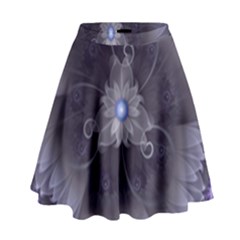 Amazing Fractal Triskelion Purple Passion Flower High Waist Skirt by jayaprime