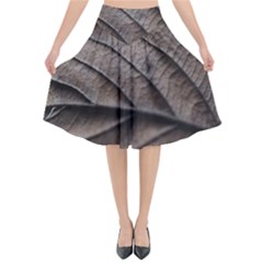 Leaf Veins Nerves Macro Closeup Flared Midi Skirt by BangZart