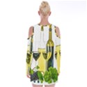White Wine Red Wine The Bottle Velvet Long Sleeve Shoulder Cutout Dress View2