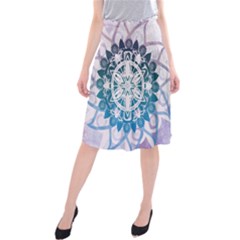 Mandalas Symmetry Meditation Round Midi Beach Skirt by BangZart