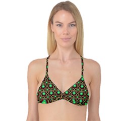 Pattern Background Bright Brown Reversible Tri Bikini Top by BangZart