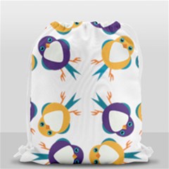 Pattern Circular Birds Drawstring Bag (small) by BangZart