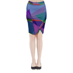 Abstract #415 Tipping Point Midi Wrap Pencil Skirt by RockettGraphics