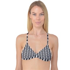 Pattern Background Texture Black Reversible Tri Bikini Top by BangZart