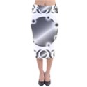 Metal Circle Background Ring Velvet Midi Pencil Skirt View1