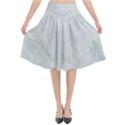 Greenish Marble Texture Pattern Flared Midi Skirt View1