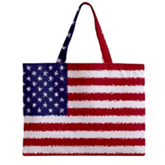 Flag Of The United States America Zipper Mini Tote Bag by paulaoliveiradesign