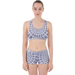 Illustration Binary Null One Figure Abstract Work It Out Sports Bra Set by BangZart