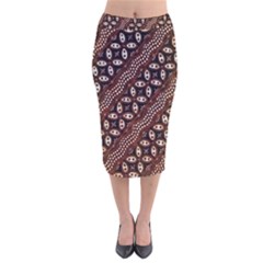Art Traditional Batik Pattern Velvet Midi Pencil Skirt by BangZart