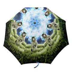 Astronaut Folding Umbrellas by BangZart