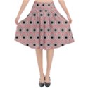 Black Stars Pattern Flared Midi Skirt View1