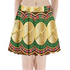Casino Roulette Clipart Pleated Mini Skirt by BangZart