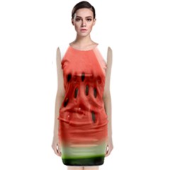 Piece Of Watermelon Sleeveless Velvet Midi Dress by BangZart