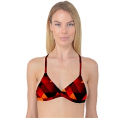 Abstract Triangle Wallpaper Reversible Tri Bikini Top by BangZart
