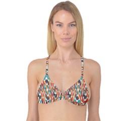 Colorful Geometric Abstract Reversible Tri Bikini Top by linceazul