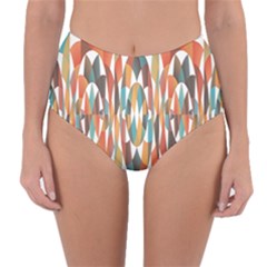 Colorful Geometric Abstract Reversible High-waist Bikini Bottoms by linceazul