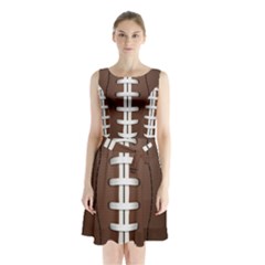 Football Ball Sleeveless Waist Tie Chiffon Dress by BangZart