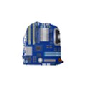 Classic Blue Computer Mainboard Drawstring Pouches (Small)  View2