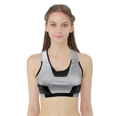 Soccer Ball Sports Bra With Border by BangZart