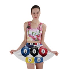 Racked Billiard Pool Balls Mini Skirt by BangZart
