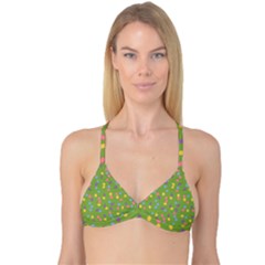 Balloon Grass Party Green Purple Reversible Tri Bikini Top by BangZart