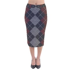 Wool Texture With Great Pattern Velvet Midi Pencil Skirt by BangZart