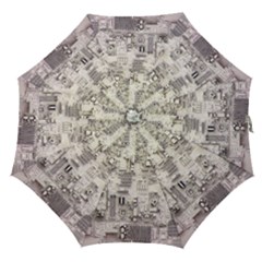 White Technology Circuit Board Electronic Computer Straight Umbrellas by BangZart