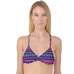 Tribal Seamless Aztec Pattern Reversible Tri Bikini Top by BangZart
