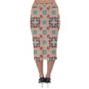 Traditional Scandinavian Pattern Velvet Midi Pencil Skirt View2