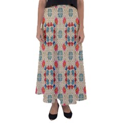 Traditional Scandinavian Pattern Flared Maxi Skirt by BangZart